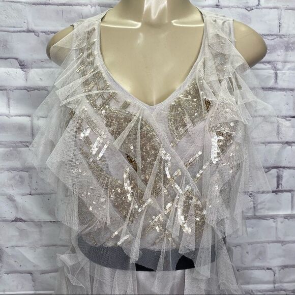 Sachin + Babi for Ankasa Ruffle Sequin Dress size 8 - Picture 7 of 14